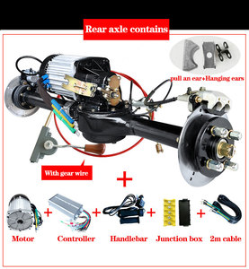 Três roda a carga alta 1000kg do motor 3000w 60v 72v do eixo de movimentação de disco do veículo bonde - Product Image 2