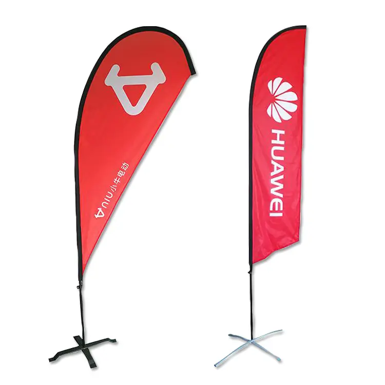 Bandiera volante a goccia in alluminio pubblicità commerciale pennone bandiera da spiaggia piuma