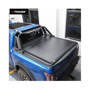 YTPIONEER Manual retráctil de aluminio duro camión cama cubierta de acero inoxidable Tonneau <span class=keywords><strong>Ford</strong></span> F150 Raptor 2009-2022 4x4 estilo de diseño - Product Image 1