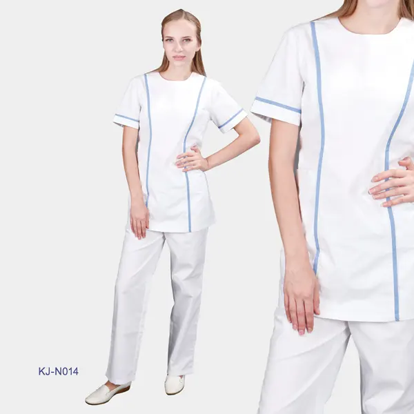 short sleeves fashion nurse uniform white color