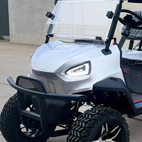 Voiturette de golf électrique chinoise HUANLI 48V à 4 places, personnalisée, en acier, avec moteur AC 5KW, vitesse maximale de 30 km/h, batterie au plomb-acide, autonomie de 70-90 km