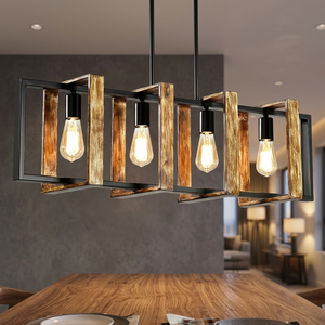 โคมไฟแขวนแก้ว IQBAL COLLECTION ขนาดกลาง LED ตัวโคมสีดำ ความสว่างสูง ทรงสี่เหลี่ยม สำหรับห้องนั่งเล่น - Product Image 2