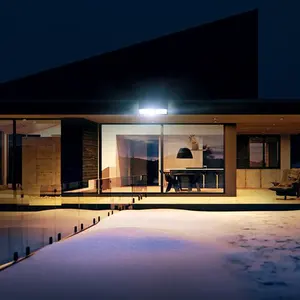 مصابيح جدارية خارجية تعمل بالطاقة الشمسية 190LED مع مستشعر حركة، مقاومة للماء IP65، لإضاءة أمن المنزل والفناء والحديقة - Product Image 6