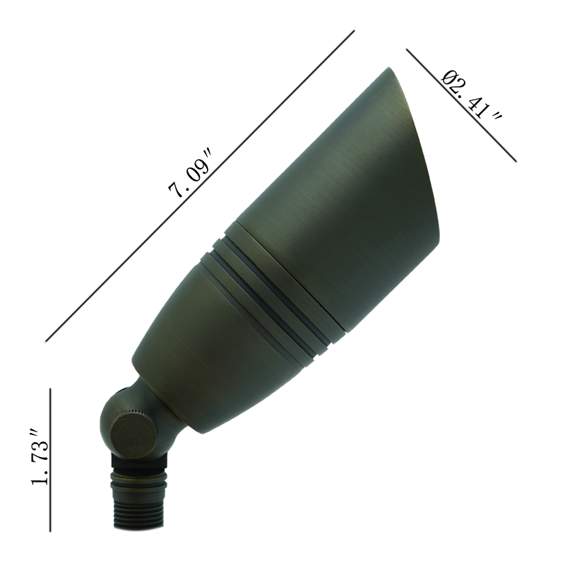 Светодиодный наружный латунный ландшафтный светильник, точечные осветительные приборы с лампой MR16, для сада, двора, ландшафтное освещение низкого напряжения