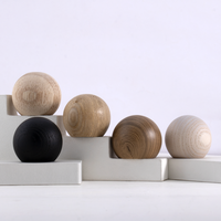 Bouchon de parfum à boule ronde en bois marron pour bouteilles en verre pour emballage de soins personnels
