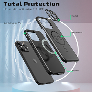 Custodia protettiva per telefono in TPU di lusso per PC con supporto per protezione dell'obiettivo custodie magnetiche per telefoni cellulari per <span class=keywords><strong>iPhone</strong></span> 12 13 <span class=keywords><strong>14</strong></span> 15 - Product Image 5
