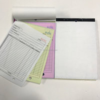 Livret de facture de formulaire de reçu de vente en double de carbone mignon pour petite boutique entreprise 50 ensembles de papier parfait blanc/jaune