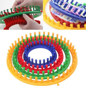Kit de tricot manuel DIY : Machine à tricoter, accessoires de couture, métier à tisser, kit de broderie, tricot circulaire portable en <span class=keywords><strong>plastique</strong></span> pour écharpes faites à la main - Product Image 2