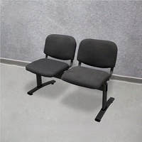 Chaise d'attente d'aéroport public en tissu de haute qualité chaise d'hôpital de cinéma mobilier public intérieur élégant siège bleu avec coussin