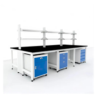 Bancs de laboratoire modulaires entièrement en acier sur mesure, solution de mobilier de laboratoire avec armoires pour les laboratoires de chimie