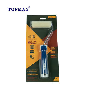 QIXI 4 "100% ミディアムパイルモヘアペイントローラー、光沢のあるサテンと木の汚れが木と金属の表面にドアパネルと床に - Product Image 2