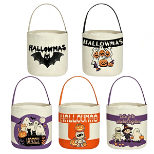Bolsa <span class=keywords><strong>de</strong></span> Dulces Personalizada para Niños, Bolsa <span class=keywords><strong>de</strong></span> Lona con Diseño <span class=keywords><strong>de</strong></span> <span class=keywords><strong>Calabaza</strong></span> <span class=keywords><strong>de</strong></span> Halloween, para Decoración Festiva - Product Image 2