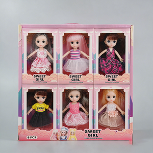 Muñeca <span class=keywords><strong>de</strong></span> ojos artificiales BJD para niños, juguetes para bebés <span class=keywords><strong>de</strong></span> 16cm y 13 articulaciones, 6 tipos <span class=keywords><strong>de</strong></span> ropa mezclados por caja - Product Image 5