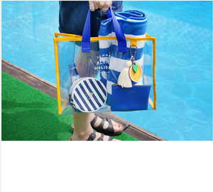 Bolsa de Playa de PVC de Lujo, Ligera y Suave, con Cierre y Diseño Tropical Acuático, para Empaque Navideño - Product Image 3