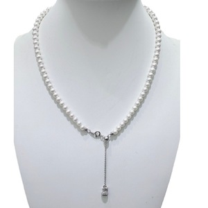 สร้อยคอมุกน้ำจืดแท้ 5-6 มม. สำหรับผู้หญิง แบรนด์ Zhuji หรูหรา พร้อมสายเงินแท้ S925 ประดับออโรร่า  แทบไร้ตำหนิ  พร้อมถุงนำโชค - Product Image 5