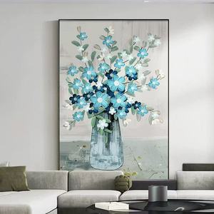 Màu Sắc Nhà Máy Đóng Khung Tay Sơn Trừu Tượng Vải Tường Nghệ Thuật Handmade Tùy Chỉnh Hoa Sơn Dầu - Product Image 4