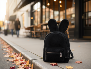 Fleece Rabbit Ear <b>Backpack</b> For <b>Kids</b> 31cm-50cm Unisex Plush Bag - Product Image 2