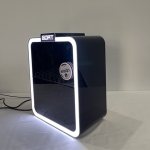 LED Display <b>Cabinet</b> with Tiered Plastic Shelves for Tobacco Product Showcase <b>Lockable</b> Countertop Acrylic Two-Layer Smoke Rack - Product Image 1