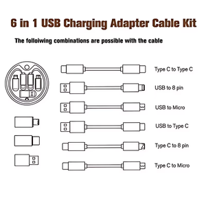 Laimoda sạc cáp Bộ Quà Tặng tre 6-in-1 60W sạc nhanh cáp dữ liệu Hộp lưu trữ tùy chỉnh điện thoại di động Quà Tặng sạc cáp - Product Image 4