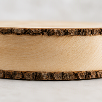 Plaque en bois naturel rond non fini pour la peinture, idéale pour les projets artisanaux de Noël - Design Hiver