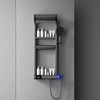 Ensemble de douche intelligent à affichage numérique LED, système de robinetterie de bain en laiton, jets de massage doux effet pluie, touches de piano, spa à domicile