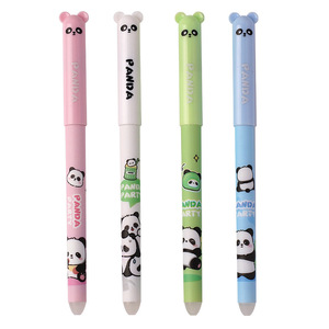 Mignon ours stylo effaçable stylo neutre 0.5mm tube d'aiguille complet cristal bleu friction stylo effaçable dessin animé étudiant spot - Product Image 5