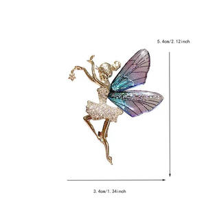 女性の卸売合金ファッションジュエリーハイエンドダンスガールズコートコサージュピンブローチ用の新しい蝶の妖精ブローチ - Product Image 2