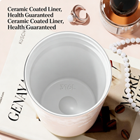 Tasse à café 500 ml Fleur de cerisier en acier inoxydable 316L, gobelet isotherme avec intérieur en céramique et couvercle en PP de qualité alimentaire, personnalisable