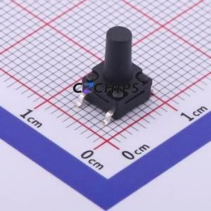 TS-1010GS-BR10026 Tactile Switch SMD-4P,6.2x6.2mm Switch Single Pole Single Throw Round Button 2.6N Vertical Mount - Product Image 1