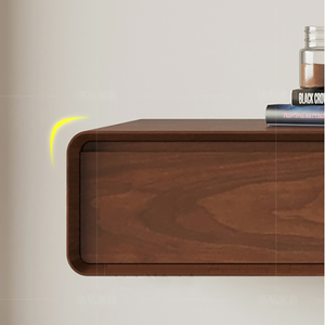 <span class=keywords><strong>Meuble</strong></span> <span class=keywords><strong>TV</strong></span> Noyer Bois Massif Suspendu, Combinaison Table Basse, Design Mural Moderne et Minimaliste - Product Image 3