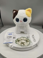 20cm KI Siamesische Katze Plüschtier, 66-Sprachen Sprechendes Stoffkätzchen, Intelligenter Sprachkommunikations-Roboter-Plüsch, Leuchtende Sternenaugen, Geschenk