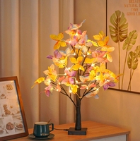 Künstliche Baum Schmetterling Baum Dekoration Licht Innen gebrauch Raum Tisch lampe batterie betrieben bunte Schmetterling LED Baum Lampe