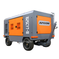 Compresseurs d'air diesel Cummins APCOM 16 bar 550cfm pour l'exploitation minière, compresseur à vis 235psi 600cfm 16m3/min, compresseur d'air