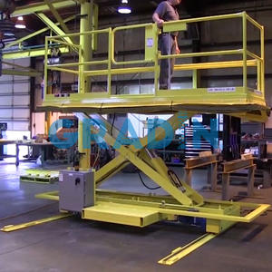 Электрический передвижной ножничный подъемник на рельсах для обслуживания, переносная рабочая платформа для персонала - Product Image 4