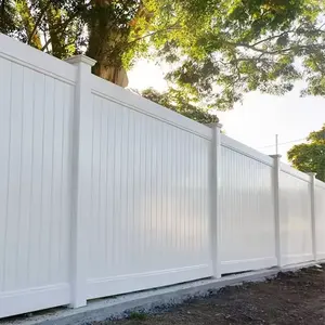 PVC şerit gizlilik çit, genişletilebilir beyaz vinil bahçe gizlilik çit