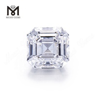 Diamants synthétiques de qualité supérieure, taille Asscher, couleur D VS1, 3 carats, en vrac, fabriqués en laboratoire, de la marque Messi Gems Factory Stock.