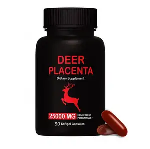 OEM mejor Nueva Zelanda personalizado ciervo Placenta Softgel cápsulas antienvejecimiento cápsulas blanqueamiento de la piel