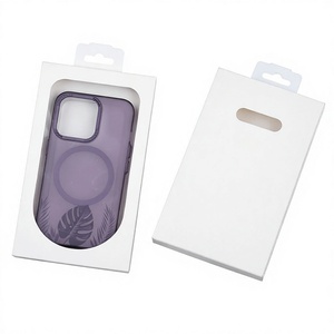 Boîtes rigides en carton gris pour coques de téléphone portable électroniques 3C, prix d'usine, recyclables, vernissage, gaufrage, revêtement UV, forme carrée - Product Image 4