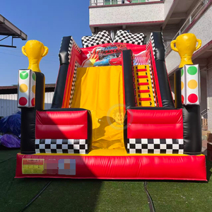 Scivolo Gonfiabile a Tema <span class=keywords><strong>Auto</strong></span> <span class=keywords><strong>da</strong></span> <span class=keywords><strong>Corsa</strong></span> McQueen per Bambini e Adulti, Ideale per Noleggio per Feste - Product Image 1