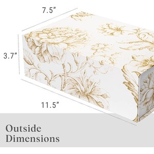 Golden flower decoration box with magnetic lid, suitable for <b>gifts</b>, wedding <b>memory</b> box can be customized according to needs - Product Image 4