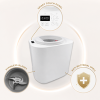 Compostador Eléctrico de Residuos de Alimentos con Esterilización del 99.9%, Máquina de Compostaje Inteligente para Cocina de 4L, Inodoro para Interiores, Ideal para Familias y Hogares