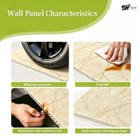 Panneau mural en PVC imperméable effet marbre, ignifuge B1, plaque plate, écologique E0, pour entrepreneur - Vente en gros usine
