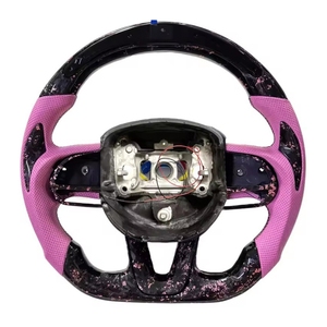 Volante de fibra de carbono forjado púrpura Led personalizado para <span class=keywords><strong>Dodge</strong></span> Charger Durango Srt Hellcat <span class=keywords><strong>Grand</strong></span> Cherokee - Product Image 2