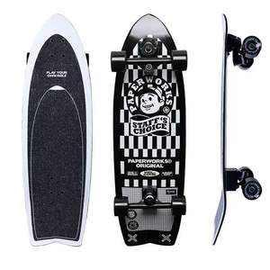 Patineta Profesional de 7 Capas de Madera de Arce con Gráficos Coloridos, Patineta Urbana, Patineta de Surf Terrestre, Tabla de Surf para Exteriores - Product Image 2