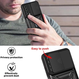 Heavy Duty pour <span class=keywords><strong>HUAWEI</strong></span> Y7A <span class=keywords><strong>P</strong></span> <span class=keywords><strong>SMART</strong></span> <span class=keywords><strong>2021</strong></span> <span class=keywords><strong>coque</strong></span> <span class=keywords><strong>de</strong></span> <span class=keywords><strong>téléphone</strong></span> fenêtre coulissante antichoc avec support d'anneau en métal magnétique Push PC Armor Case - Product Image 4