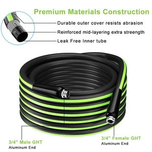 Hot Sale Flexible Kink Free PVC Garden <b>Hose</b> Leak-proof Anti-kink Rubber Garden <b>Hose</b> with Spray Nozzle - Product Image 2