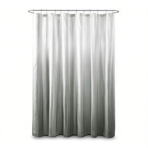 <b>Ombre</b> Printed Seersucker Shower <b>Curtain</b> Minimalist Bathroom Accessory - Product Image 1