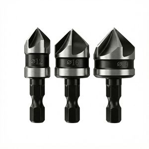 Broca de cinco filos para desbarbar, herramienta de desbarbado de acero con alto contenido de carbono de 19 mm para madera, aluminio y cobre - Product Image 2