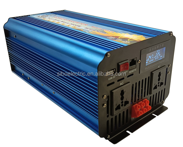 3500W DC 24V to AC 110V 60Hz Surge Power 7000W Pure Sine Wave Inverter Home Use with LCD Display