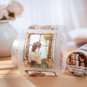 1 rouleau de stickers vintage européens en PET mat pour le rebord de fenêtre, collection Weekend's - Product Image 2